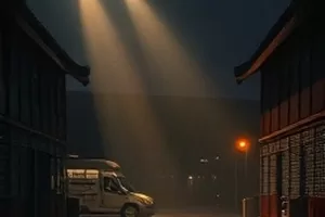 《归途列车》绿皮车厢内旅客望向窗外的剧照